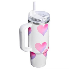 Stanley Valentine's Day 30 oz Stainless Steel H2.0 Flowstate Quencher Tumbler Frost Heart Gradient