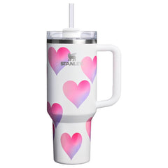 Stanley Valentine's Day 40 oz Stainless Steel H2.0 Flowstate Quencher Tumbler Frost Heart Gradient