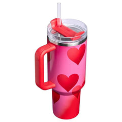 Stanley Valentine's Day 40 oz Stainless Steel H2.0 Flowstate Quencher Tumbler Rouge Heart Gradient