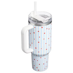 Stanley 40 oz Stainless Steel H2.0 FlowState Quencher Tumbler Blue Starry Stripes