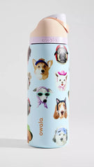 Owala 24oz Cute Dog Print Water Bottle – Insulated Leak-Proof Tumbler with Cartoon Puppy Design