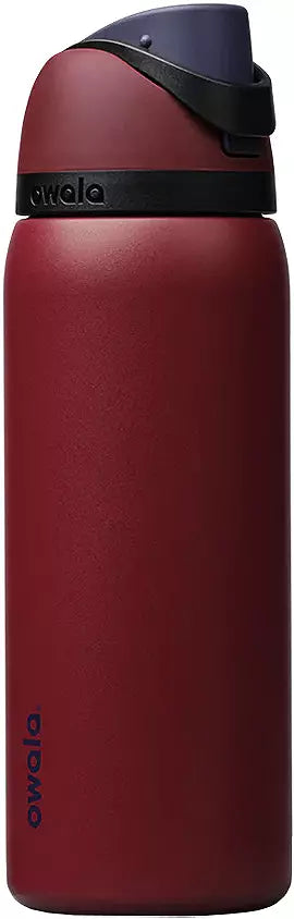 Owala 32 oz. FreeSip Stainless Steel Water Bottle Burgundy Bay