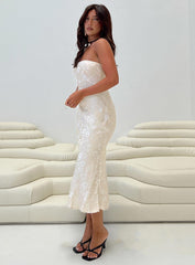 Salvin Strapless Maxi Dress Petite Champagne