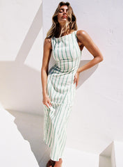 Lewisa Maxi Dress Green Stripe Tall