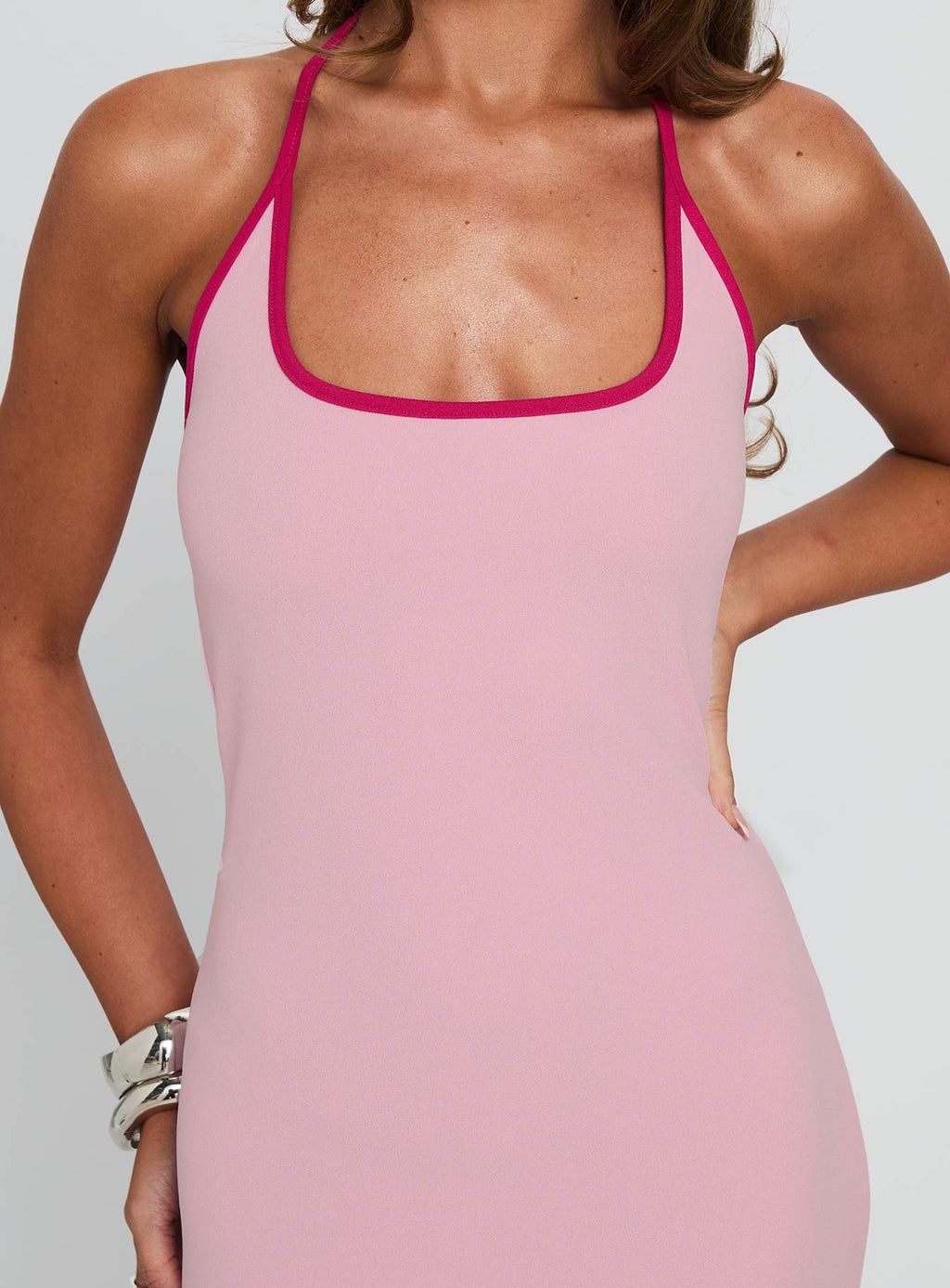 Teisha Halter Maxi Dress Pink