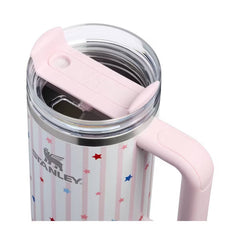 Stanley 30 oz Stainless Steel H2.0 FlowState Quencher Tumbler Pink Starry Stripes