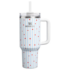 Stanley 40 oz Stainless Steel H2.0 FlowState Quencher Tumbler Blue Starry Stripes