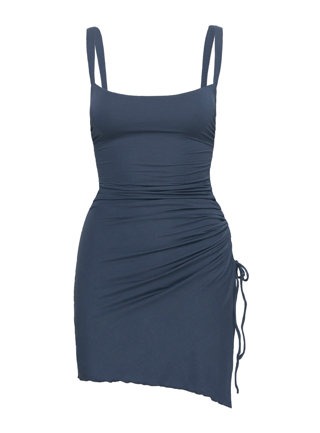 Melda Square Neck Mini Dress Navy Petite